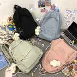 Nylon Student Backpack Women School Bags Teen Girls Harajuku Female Bag