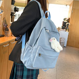 Nylon Student Backpack Women School Bags Teen Girls Harajuku Female Bag