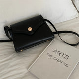 Women's Pu Leather Messenger Shoulder Bag Small Square Tote Handbag