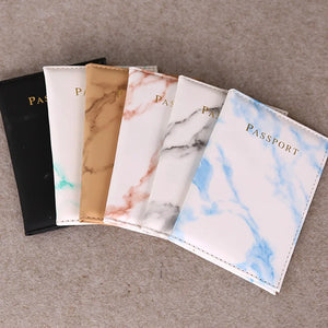 Fashionable Marble Passport Holder Multi-color PU Leather Protection Sleeve