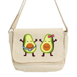 Avocado Printed Envelope Bag Sweet Cartoon Tote Shoulder Bag for Women