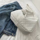 Quilted Nylon Messenger Bag with Small Purse