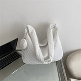 Quilted Nylon Messenger Bag with Small Purse