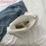 Nylon Quilted Tote Bag Large Capacity with Small Purse