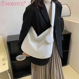 Nylon Quilted Tote Bag Large Capacity with Small Purse