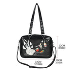 PU Messenger Bag Transparent Shoulder Bag with Zipper Crossbody