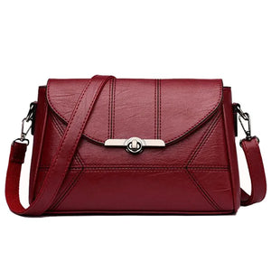 Women Flap Lock Handbags Small Shoulder PU Leather Crossbody Bags