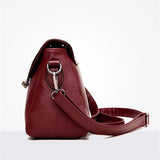 Women Flap Lock Handbags Small Shoulder PU Leather Crossbody Bags