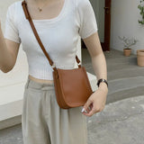 Mini Bucket Bag Summer Female Handbags Pu Leather Casual Shoulder Bag