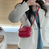 Women's Mini Crossbody Bag High PU Oil Wax Leather Shoulder Messenger Handbag