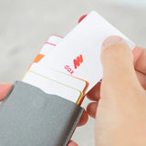 Mini Slim Portable ID Card Holder Bus Cards Cover Case Pulled Men Wallet