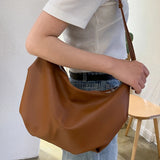 Moon Shape PU Leather Women's Shoulder Bag Handbag Female Shopper Tote Bags