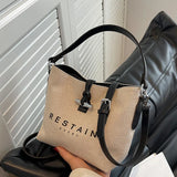 Canvas Crossbody Bags Women's Large Capacity Casual Retro Handbags Satchel