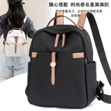 Waterproof Nylon Women's Backpack Solid Bagpack Large Capacity Rucksack