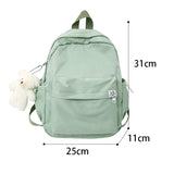Nylon Women's Backpack Solid Preppy Style School Bag Teenage Girl Large Capacity