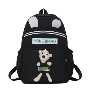 Nylon Women's Backpack Preppy Style School Bag Large Capacity Mochila