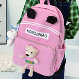 Nylon Women's Backpack Preppy Style School Bag Large Capacity Mochila