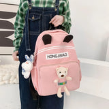 Nylon Women's Backpack Preppy Style School Bag Large Capacity Mochila