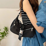 Nylon Women's Underarm Bag Ladies Shoulder Handbag Y2k Small Tote Purse