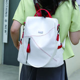 Women's PU Leather Backpack - Waterproof Travel Rucksack