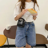 PU Leather Ladies Small Crossbody Bag Chains Women Shoulder Bag