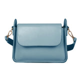 PU Leather Women Shoulder Underarm Bag Small Square Flap Handbags