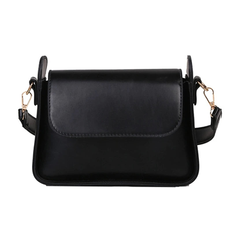 PU Leather Women Shoulder Underarm Bag Small Square Flap Handbags