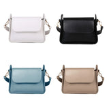 PU Leather Women Shoulder Underarm Bag Small Square Flap Handbags