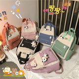 Nylon Women Rucksack Travel Backpack School Bag for Teenager Girls