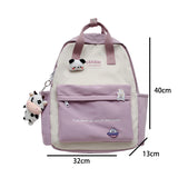 Nylon Women Rucksack Travel Backpack School Bag for Teenager Girls