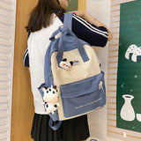 Nylon Women Rucksack Travel Backpack School Bag for Teenager Girls