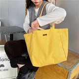 Plaid Double-sided Women Shoulder Bag Casual Canvas Ladies Shopping Handbags