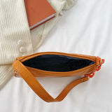 Plaid Pattern Women Underarm Bags Small Pure Armpit Bags Leather Chain