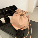 Pleated PU Leather Crossbody Bag Small Purse Handbag for Women