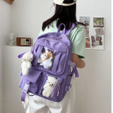 Portable Travel Bag Girls' Backpack School Bag Nylon