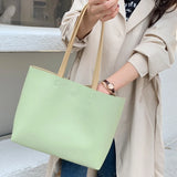 Large Capacity Tote Bag Waterproof PU Leather Handbag