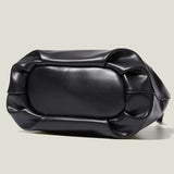 PU Leather Pleated Shoulder Bag for Women