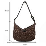 Quilted Rhombus Pattern Shopper Bag for Women