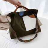 Canvas Tote Bag Women Shoulder Handbag Small Fresh Retro Casual Large-capacity