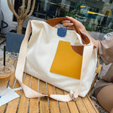 Canvas Tote Bag Women Shoulder Handbag Small Fresh Retro Casual Large-capacity