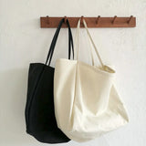 Vintage Canvas Tote Bag with Buckle Closure