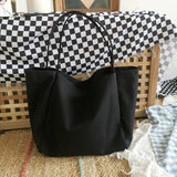 Vintage Canvas Tote Bag with Buckle Closure