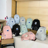 Green Laptop Backpack for College Lady Students