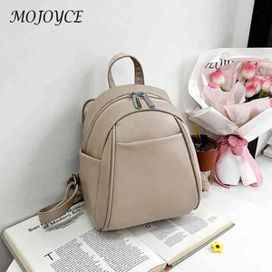 Soft Leather Rucksack School Bag for Students Girl