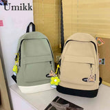 Large School Book Bag with Pendants for Travel