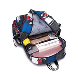 Boys Shark Print USB Charging Backpack Lightweight School Bag