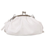 Shoulder Bag Metal Clip Buckle PU Satchels Bag Shell Shape Women Small Leather