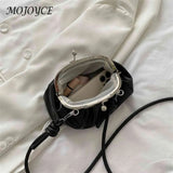 Cloud Lady Purse Shoulder Bag Metal Clip Buckle PU Handbags for Travel
