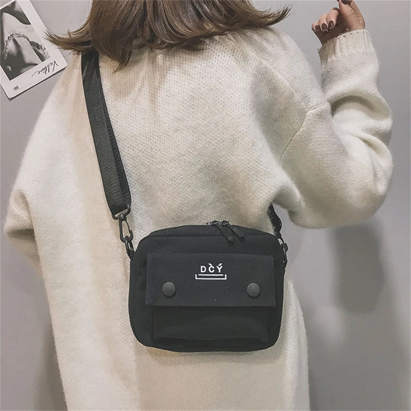 Canvas Crossbody Bag Casual Phone Bag for Women