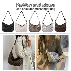 Quilted Shoulder Bag Rhombus Pattern Top-handle Bag